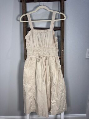 Universal Thread Cream Sleeveless Smocked Midi Dress